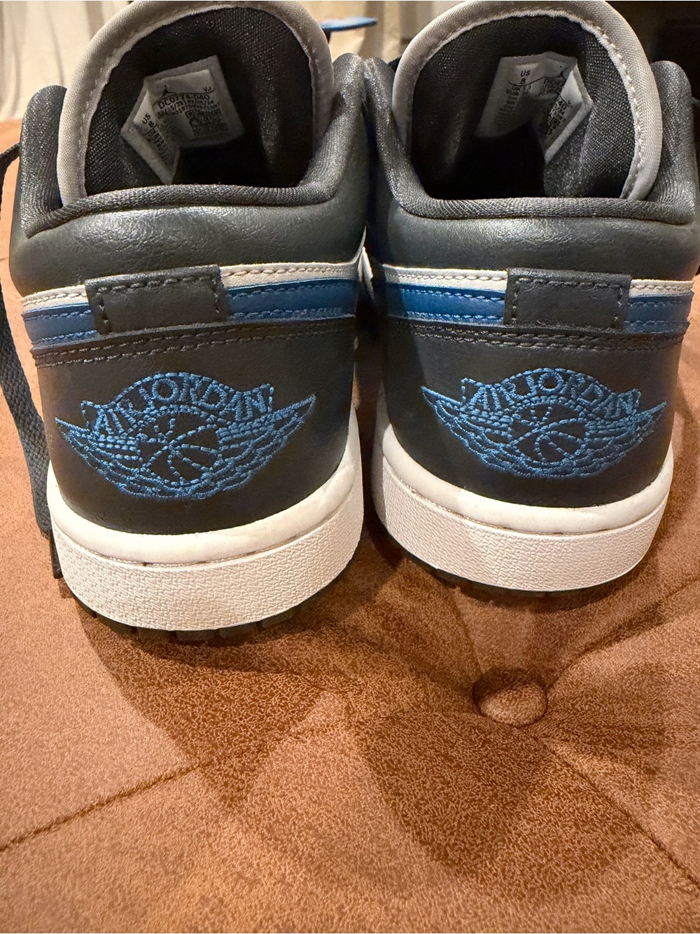 Jordan Lows Basketball Shoes - Gray & Blue